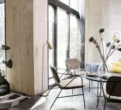 Lampadaire, Precise, laiton, L21cm, H124cm - House Doctor