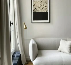 Lampadaire, Precise, laiton, L21cm, H124cm - House Doctor