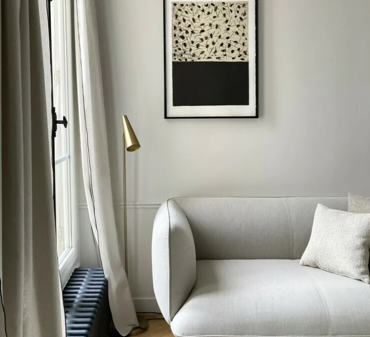 Lampadaire, Precise, laiton, L21cm, H124cm - House Doctor