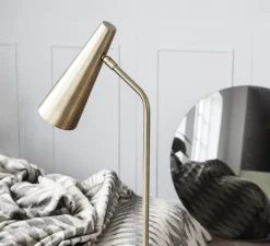 Lampadaire, Precise, laiton, L21cm, H124cm - House Doctor