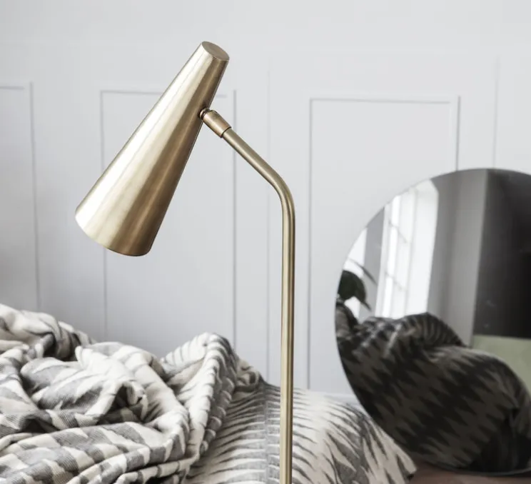 Lampadaire, Precise, laiton, L21cm, H124cm - House Doctor