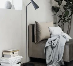 lampadaire, Precise, noir, L21cm, H124cm - HOUSE DOCTOR