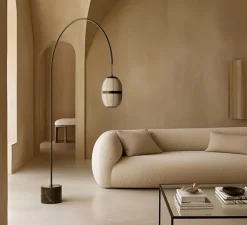 Lampadaire, Pull, P1249, noir mat, L23cm, H218cm - Aromas del Campo