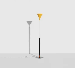 Lampadaire, Pyl, jaune, blanc, noir et rouge, LED, dim, 2700K, 1150 lm, Ø33cm, H180cm - Petite Friture