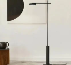 Lampadaire, Rafaela, noir mat, LED, 3000K, 1050 lm, Ø14cm, H142cm - Robin
