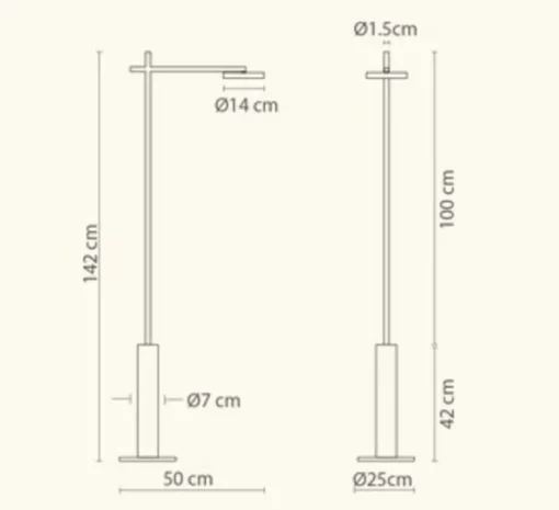 Lampadaire, Rafaela, noir mat, LED, 3000K, 1050 lm, Ø14cm, H142cm - Robin
