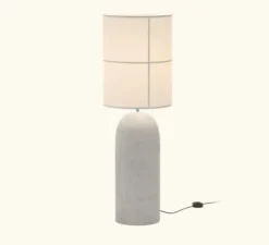 Lampadaire, Rania , gris clair , Ø38cm, H115cm - Robin