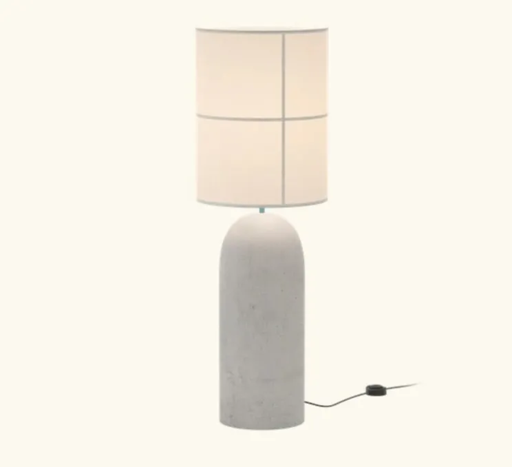 Lampadaire, Rania , gris clair , Ø38cm, H115cm - Robin