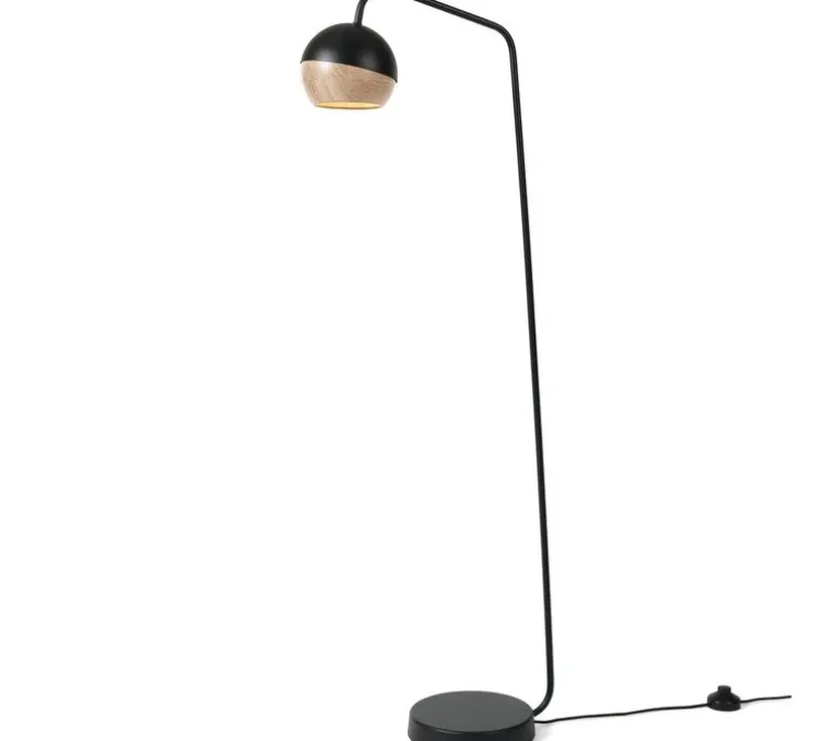 Lampadaire, Ray, noir, Ø15cm, H126cm - Mater