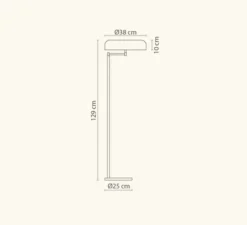 Lampadaire, Rea, noir mat, Ø38cm, H129cm - Robin