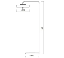 Lampadaire, Revolve, bleu, LED, Ø35cm, 2700K, H140cm - Bert Frank