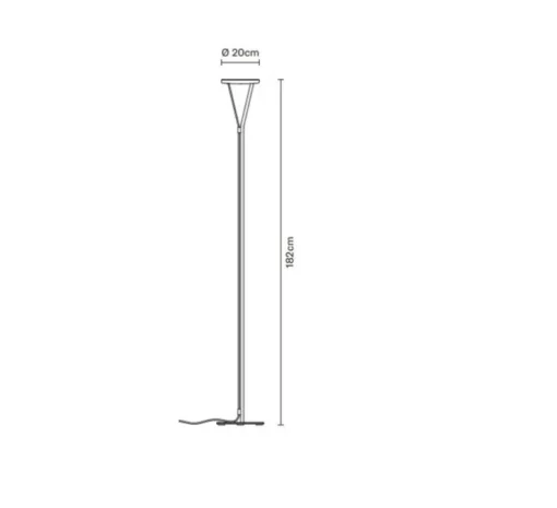 Lampadaire, Rìo F72, blanc, IP40, LED, dim, 2700-3000K, 2248 lm, Ø20cm, H182cm - Fabbian