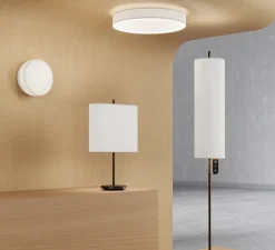 Lampadaire, RooMate, Bronze metallique, blanc, LED, dim, 2700-4100K, 1790 lm, Ø21,5cm, H146,8cm - Belid