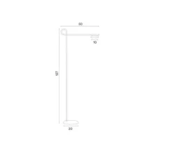 Lampadaire, Salto, noir, LED, dim, 3000K, 550 lm, L50cm, H127cm - Northern
