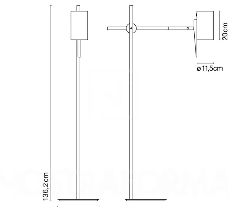 Lampadaire, Scantling, noir, H136,2cm - Marset