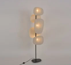 Lampadaire, Screen 70's 3L, lin bouleau, L48cm, H174cm - Market Set