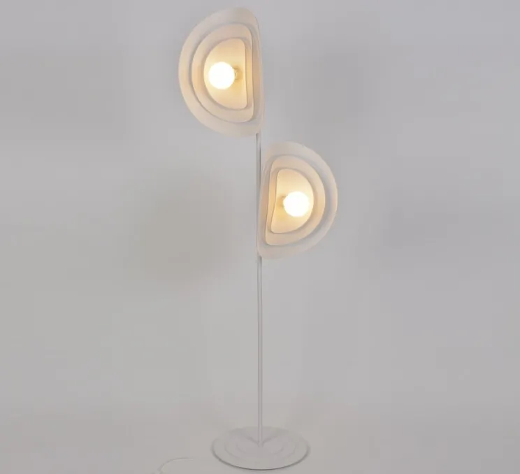 Lampadaire, Selenitis 2L, blanc, Ø60cm, H180cm - Market Set