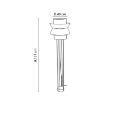 Lampadaire, Singapour , nude, Ø40cm, H157cm - Market Set