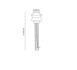 Lampadaire, Singapour Double, Kaki, curry, Ø40cm, H157cm - Market Set