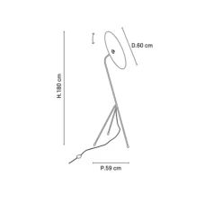 Lampadaire, Sonia Laudet, Rose seventies, Ø60cm, H180cm - Market Set