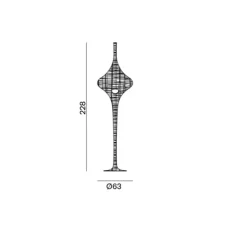 Lampadaire, Spin L, naturel, Ø63cm, H228cm - Gervasoni