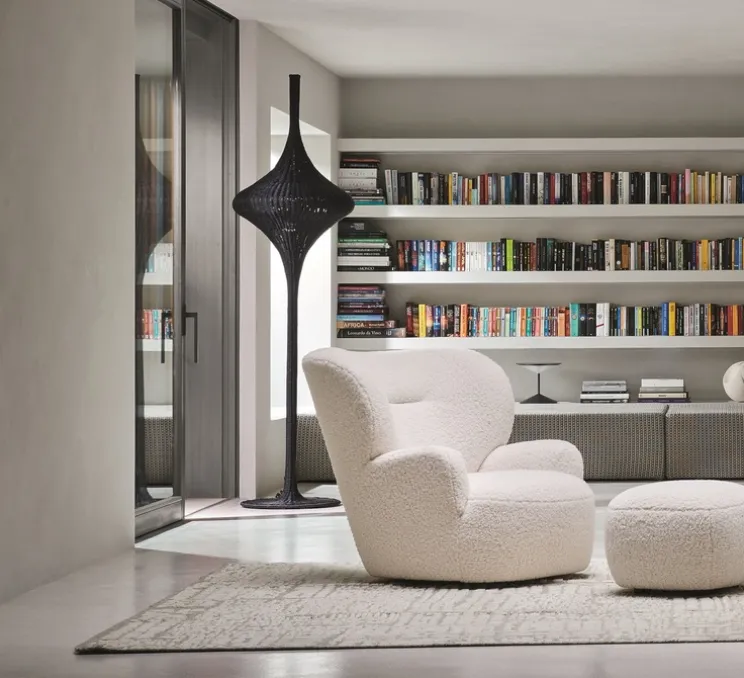 Lampadaire, Spin L, noir, Ø63cm, H228cm - Gervasoni