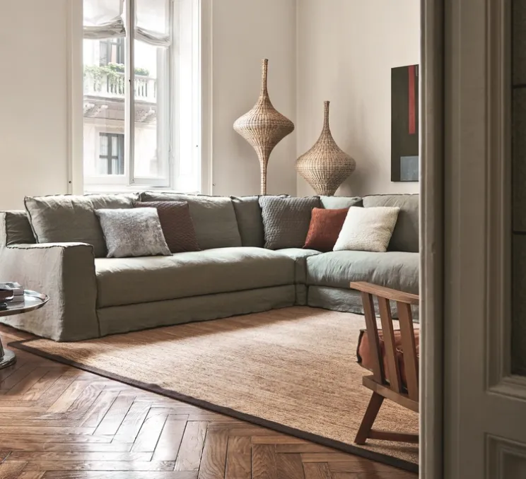 Lampadaire, Spin M, naturel, Ø63cm, H190cm - Gervasoni