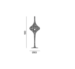 Lampadaire, Spin M, naturel, Ø63cm, H190cm - Gervasoni