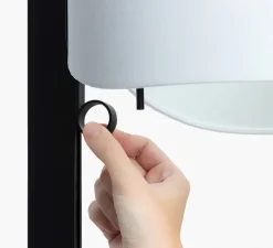 Lampadaire, Stand Up, noir, gris, Ø40cm, H175cm - Faro