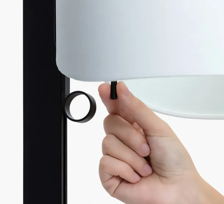 Lampadaire, Stand Up, noir, gris, Ø40cm, H175cm - Faro