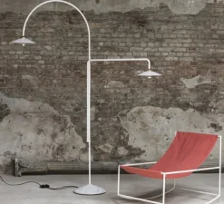 Lampadaire, Standing Lamp marble N°3, blanc, L34cm, H200cm - Valerie_Objects