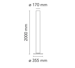 Lampadaire, Stylos, argent, Ø35,5cm, H200cm - Flos