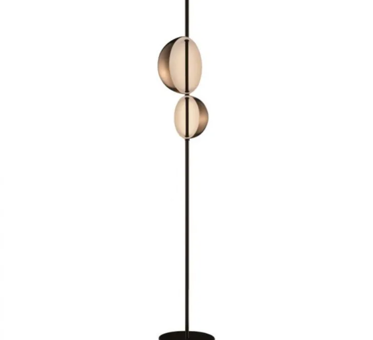 Lampadaire, SUPERLUNA 397, laiton, LED, 3000K, 1150lm, Ø28cm, H175cm - OLUCE