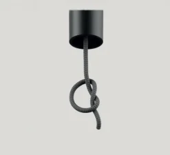 Lampadaire suspendu, Cima, noir, or mat, Ø6cm, H34cm - Lodes