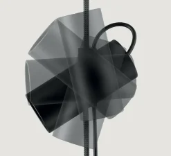 Lampadaire suspendu, Cima, noir, argent, Ø6cm, H34cm - Lodes