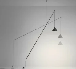 Lampadaire suspendu, North 5666, noir, LED, dim, 2700K, 1041 lm, L16cm, H208cm - Vibia