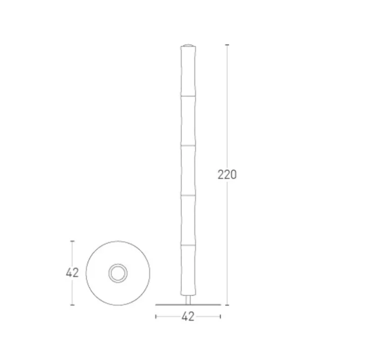 Lampadaire, Také Plus, LED, blanc, base blanche, H220cm - 3000K - 5500lm - LUMEN CENTER ITALIA