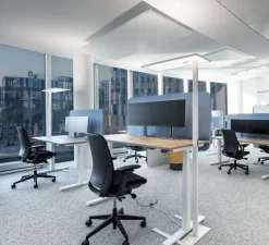 Lampadaire, Task sensor direct/indirect, blanc, LED, dim, 3000K, 9730 lm, L32cm, H192cm - XAL
