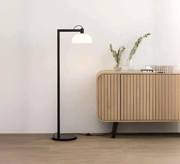 Lampadaire, Tatawin, blanc, Ø30cm, H148cm - Faro