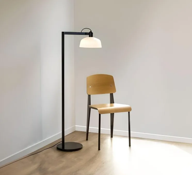 Lampadaire, Tatawin, blanc, Ø30cm, H148cm - Faro