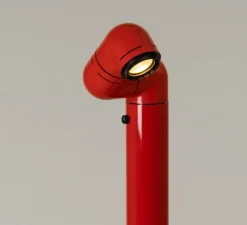 Lampadaire, Tatu Alto, rouge, LED, dim, 2700K, 171 lm, L26cm, H116cm - Santa & Cole