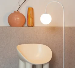 Lampadaire, Tivoli, blanc, L42cm, H163cm - It's about Romi