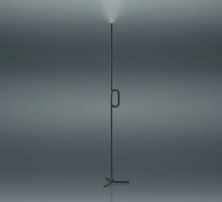 Lampadaire, Tobia, noir, touch dimmer, LED, 2700K, 2000lm, Ø17cm, H175cm - Foscarini