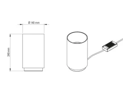 Lampadaire, Tobo Floor, blanc, laiton, Ø14cm, H24cm - DCW éditions Paris
