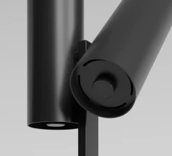 Lampadaire, Tobu, noir, LED, dim, 2700K, 7100 lm, Ø35cm, H195cm - Rotaliana