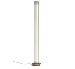 Lampadaire, Totem I, Transparent, bronze satiné, Ø15cm, H150cm - Alma light