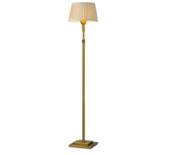 Lampadaire, Tryon, laiton antique, abat-jour beige, Ø20cm, H146,5cm - Eichholtz