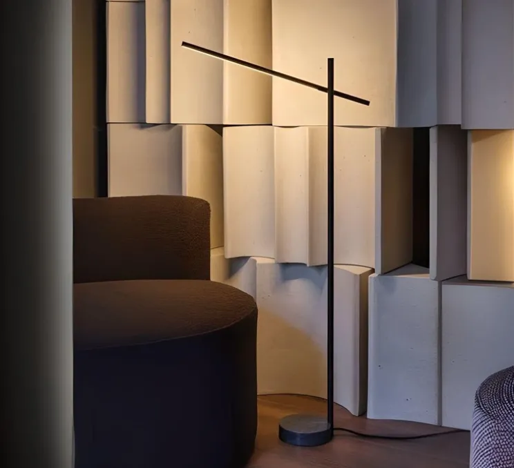 Lampadaire, Tubs, noir, LED, dim, 3000K, 504 lm, L63,5cm, H122cm - LEDS C4