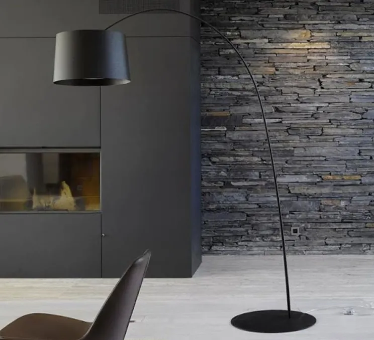 Lampadaire, Twiggy, noir ,dimmable, L60cm, H195cm - Foscarini