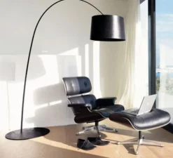 Lampadaire, Twiggy, noir ,dimmable, L60cm, H195cm - Foscarini